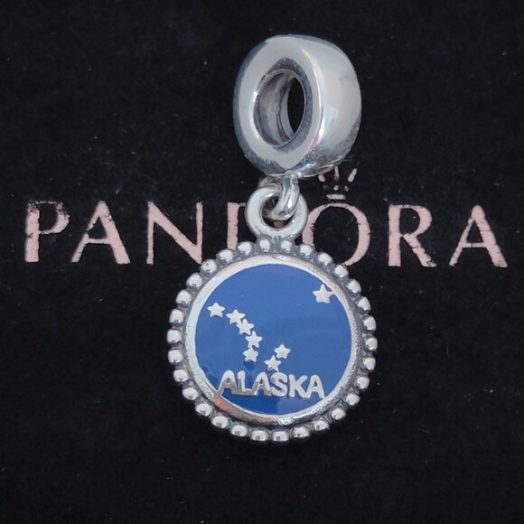 Pandora Jewelry - Pandora Alaska Engraved Flag Dangling Exclusive Dangle Charm with box